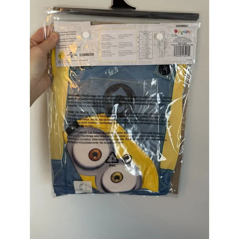 Minions Bob Toddler Costume 3T/4T NWT